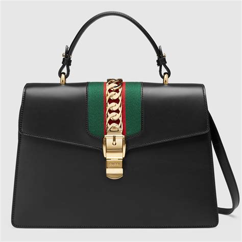 gucci sylvie purse|Gucci sylvie top handle bag.